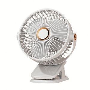 X418 2026 New 6-Inch <b>Clip</b>-on <b>Fan</b> with Light USB Rechargeable High Wind Power Portable Desktop Mute Mini <b>Fan</b> for Students - Product Image 1
