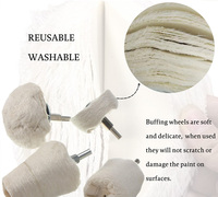 6 pièces ensemble de tampons de polissage en tissu de coton Ultra doux pour les carrosseries de voiture OEM disponible roue de polissage abrasive Extra Fine