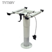 Pied de table pneumatique en aluminium TYTXRV pour camping-car, avec cadre coulissant et plaque de base rotative pour bateau, remorque marine, caravane