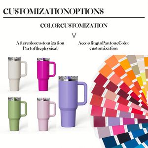 Vaso Térmico de Acero Inoxidable de 40 oz con Asa, Taza para Café Caliente con Logotipo Personalizable, Termo Portátil - Product Image 3
