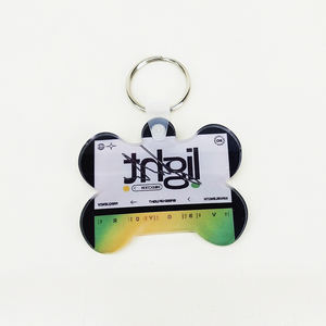 <span class=keywords><strong>Porte</strong></span>-<span class=keywords><strong>clés</strong></span> blanc avec impression personnalisée, en <span class=keywords><strong>plexiglas</strong></span>, transparent et durable, 30mm - Product Image 4