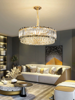 Lustres contemporains luxueux en cristal, couleur argent et or moderne, pour table à manger, lampe suspendue blanc chaud 3000k