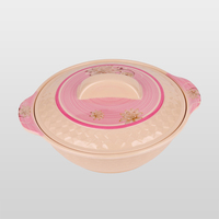 Casserole populaire en mélamine à deux poignées avec couvercle floral, anti-rayures, empilable, pour buffet d'hôtel, plats mijotés et ragoûts