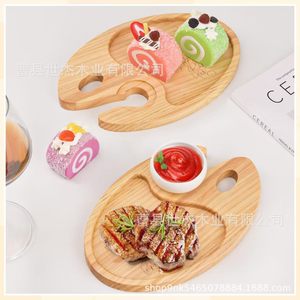 Wooden Cocktail <b>Tray</b> Appetizer Board Cheese Serving Platter Multifunctional For Party <b>Dinner</b> Birthday Housewarming - Product Image 5