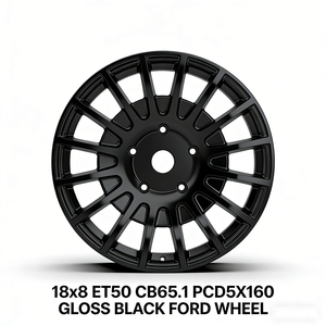 ホットセール AR8388 18x8 新入荷 アルミホイールリム 5x120 5*160 CB65.1 ET50 5穴 18インチ グロスブラックホイール フォード車対応 - Product Image 2