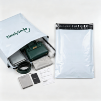 Enveloppes en polyéthylène blanches personnalisées avec logo, auto-adhésives |   Sac d'expédition imperméable et résistant aux déchirures pour vêtements e-commerce