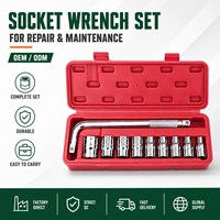 Lot de 10 douilles universelles à poignée en L 1/2 1/4 standard CR-V, kit d'outils à main, jeu de clés à douilles pour réparation automobile, vente en gros d'usine OEM