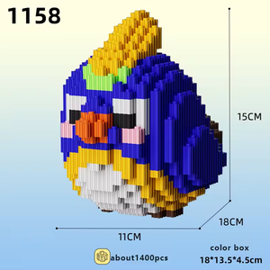 Factory Direct Sale 3d Puzzle Mini <strong>Bricks</strong> Small Particles Cartoon Parrot Block for Kids Animals <strong>Birds</strong> Blocks Deformed Blocks - Product Image 5