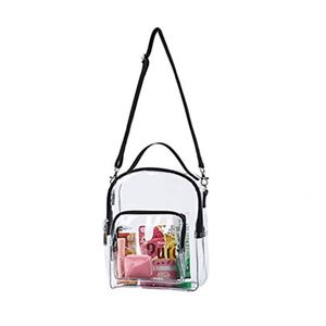 <b>PVC</b> Transparent <b>Top</b>-Handle Casual Bag Purse Clear Shoulder Messenger Tote Bag for Women Outdoor Traveling Shopping - Product Image 3