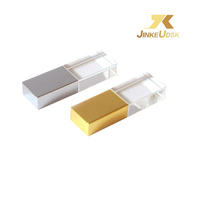 LAPTOP kualitas bagus, Flash Drive Usb kristal kaca kotak Linen Premium stik hadiah 1Gb 2Gb 4Gb 8Gb
