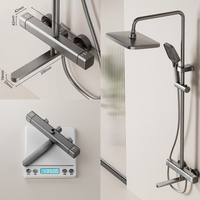 Nouvelle Mitigeur de Douche Mural Thermostatique Monocommande avec Finition Chromée et Jets Doux Effet Pluie