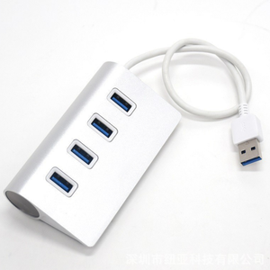 อะลูมิเนียม 4 พอร์ต USB 3.0 Expander Splitter Hub Data Hub สำหรับแมคบุค โน้ตบุ๊ก พีซี USB-แฟลชไดรฟ์ ฮาร์ดดิสก์แบบพกพา - Product Image 2