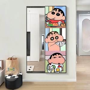 3D มิกกี้<span class=keywords><strong>การ์ตูน</strong></span> INS อลูมิเนียมอัลลอยด์สูงระดับ<span class=keywords><strong>เต็ม</strong></span>ความยาวกระจกทางเดินกดดึงตกแต่งภาพวาดฐานผ้าใบ - Product Image 3