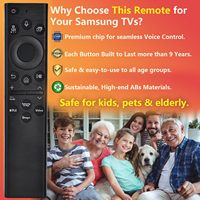 Télécommande de remplacement pour téléviseur intelligent Samsung - Commande vocale, compatible avec les modèles 2019-2025, sans recharge solaire, garantie de 2 ans