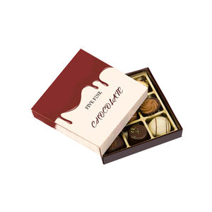 Favor DE BODA cuadrado Insertos de PVC Regalos de papel Bar Dulces Bombones Embalaje Cajas rígidas de chocolate Chocolates Joyful Candy Box - Product Image 6