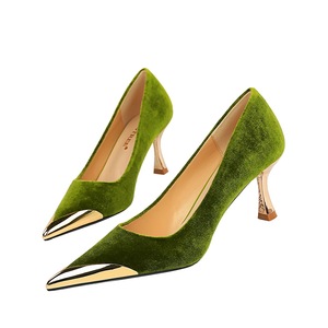 Zapatos de Tacón Alto Elegantes y Sensuales para Mujer, Diseño Xi Shi, Punta Metálica, Tacón de Copa de Vino, Estilo Club Nocturno - Product Image 6