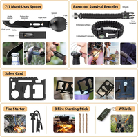 Professionnel 250 pièces voyage trousse de premiers soins en plein air d'urgence multifonction Camping pelle pliante Kit de survie