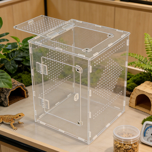 Boîte d'escalade pour reptiles en acrylique transparent sur mesure, modèle d'assemblage, terrarium ventilé pour lézards, petit biotope pour reptiles, boîte de présentation - Product Image 5
