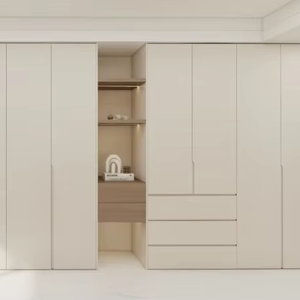Armoire autoportante de style moderne haut de gamme, série personnalisée, couleur unie, peinte, avec fonction de rangement pour la chambre à coucher, le salon, meubles - Product Image 1