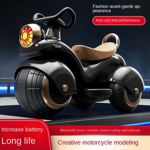 Motocicleta Eléctrica para Niños, <span class=keywords><strong>Triciclo</strong></span> Recargable para Niños y Niñas, Juguete para Bebés, Control Remoto, Doble Tracción, Plástico - Product Image 3