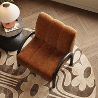 Fauteuil de loisirs en métal de style vintage avec accoudoirs, personnalisable pour salon et chambre à coucher