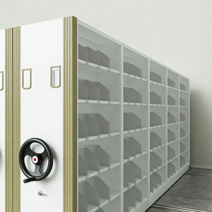 Étagères mobiles compactes en acier pour archives, économiseuses d'espace, à pousser à la main, personnalisées - Product Image 1