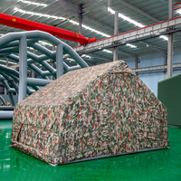 Tente de camping en PVC camouflage de qualité militaire, résistante à l'eau et au vent, avec tailles personnalisées et colonne d'air