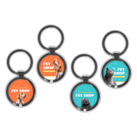 Imprimé personnalisé QR Code Porte-clés RFID Epoxy NFC Pet Tag ID Dog Tag Programmable URL T5577 1K Puce pour l'adhésion Cartes de visite