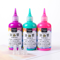 Marqueurs permanents à encre à base d'huile imperméable pour tissu, 150 ml, 12 couleurs