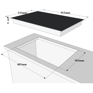 Table de cuisson à induction hybride puissante 240V 9200W approuvée par l'ETL 5 zones de cuisson Plaques intégrées Table de cuisson en céramique <span class=keywords><strong>mixte</strong></span> Cuisinière électrique - Product Image 3