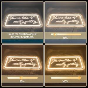 Insegna al Neon 'You're Really Pretty' Dimmerabile con Alimentazione USB, Luce da Comodino con Gancio Adesivo, Decorazione Murale al Neon per Camera da Letto di Ragazze Adolescenti - Product Image 4