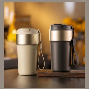 Coffee Travel Mug <b>Thermos</b> Sports Cup 500ml 17OZ Stainless Steel Double Wall Vacuum Insulated Tumbler with Lid Straw - Product Image 1