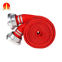 Tuyau d'incendie haute pression ignifuge en toile simple gaine de 1 à 8 pouces avec doublure en caoutchouc synthétique, marque Sanhui, prix usine