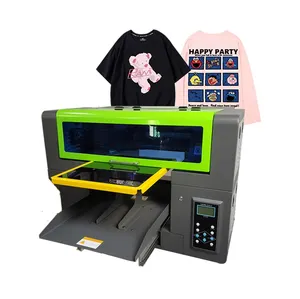 Caliente a3 completo 5 color tamaño de la Mesa de la máquina de impresión de impresora dtg para prendas de vestir oscuro y blanco t camisa