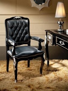 Europeo di lusso <span class=keywords><strong>in</strong></span> legno nero <span class=keywords><strong>da</strong></span> tavolo <span class=keywords><strong>scrivania</strong></span> e <span class=keywords><strong>sedia</strong></span> <span class=keywords><strong>in</strong></span> <span class=keywords><strong>pelle</strong></span> - Product Image 3