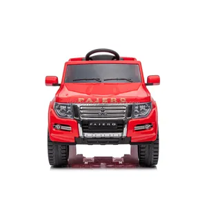 Mitsubishi Pajero unisex เด็กชายนั่งบนรถ SUV ใหม่ได้รับใบอนุญาตรถยนต์เด็กไฟฟ้าสี่ล้อระงับการควบคุมระยะไกลทำจากพลาสติก - Product Image 1