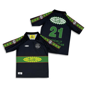 Camiseta de fútbol personalizada sublimación bordado Diseño Club moda hombro caído Polo camiseta de fútbol - Product Image 2