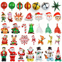 Ballon en aluminium Candy Cane de 33 pouces, rayé rouge et blanc, en Mylar gonflable, pour décorations de Noël et de fêtes, saveur menthe douce