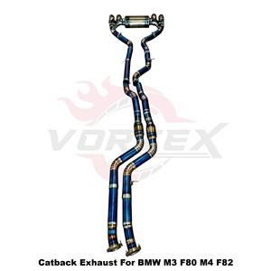ระบบท่อไอเสียแบบ Catback วาล์ว Vortex Blue Titanium สำหรับ BMW M3 F80 M4 F82 F83 S55 3.0T ปี 2014-2020 ชุดแต่งแบบติดตั้งได้ทันที - Product Image 2