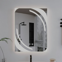 Cermin Pintar LED Sensor Sentuh Persegi Panjang untuk Kamar Mandi, Cocok untuk Hotel, Dijual Murah