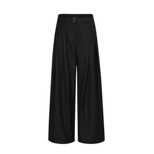 <span class=keywords><strong>Pantalon</strong></span> de costume plissé à jambes larges, <span class=keywords><strong>taille</strong></span> haute, coupe ample et drapée, <span class=keywords><strong>pour</strong></span> affaires et occasions formelles - Product Image 3