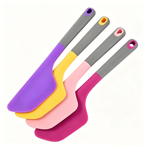 Spatule-raclette en silicone résistante à la chaleur pour la pâtisserie, le mélange de crème, ustensile de cuisine antiadhésif pour la cuisson et la confiture - Product Image 1