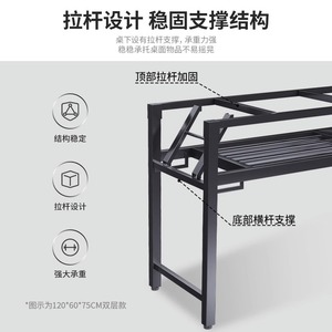 Zdz Folding <b>Dining</b> <b>Table</b> Rectangle Wood Top Metal Legs <b>Foldable</b> 4 Seater Portable Indoor Outdoor Use - Product Image 5