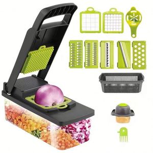 <b>Multifunctional</b> 16 in 1 Hand Operated <b>Vegetable</b> Mandoline Slicer Veggie Chopper, Food Chopper Onion <b>Cutter</b> <b>Vegetable</b> Slicer - Product Image 2