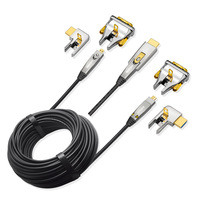 Câble HDMI personnalisé plaqué or en fibre Pure, long câble en Fiber optique blindé HDMI 2.0 AOC HDMI4K @ 60hz UHD, câble optique actif HDMI