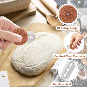 Couteau à <span class=keywords><strong>pain</strong></span> à <span class=keywords><strong>levain</strong></span> personnalisé, lame à <span class=keywords><strong>pain</strong></span> en bois UFO, lame à <span class=keywords><strong>pain</strong></span> en bois, outil de découpe pour le <span class=keywords><strong>pain</strong></span> fait <span class=keywords><strong>maison</strong></span> - Product Image 6