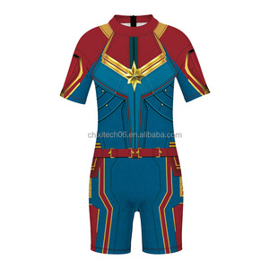 Costume da Bagno per Bambini a Tema Supereroi - Stile Spiderman e Capitan America, Modello Aderente Intero per Ragazzi e Ragazze - Product Image 4