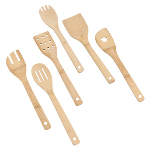 Bamboo long-<b>handled</b> spatula, non-stick <b>pan</b> spatula, cooking spoon set, customizable logo bamboo rice spoon - Product Image 3