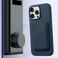 HEYBINGO Étui de téléphone magnétique en silicone avec fonction portefeuille pour iPhone 17/16 Pro Max/15/14/13 Plus, étanche, style INS, pour affaires