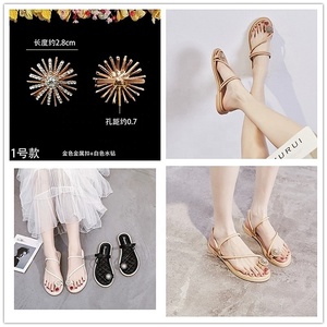 Vente en gros de boucles de chaussures en cuir amovibles personnalisées avec strass boucles en cristal épingles ornements de décoration pour chaussure - Product Image 3